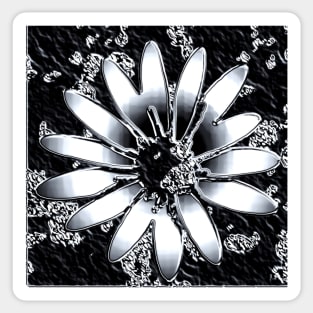 metallic flowers Sticker